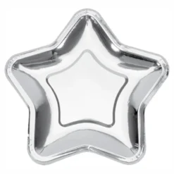Hopealehtinen Tähtileipälautanen Metallic