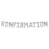 Hopeinen konfirmaatio-ballongviirinauha