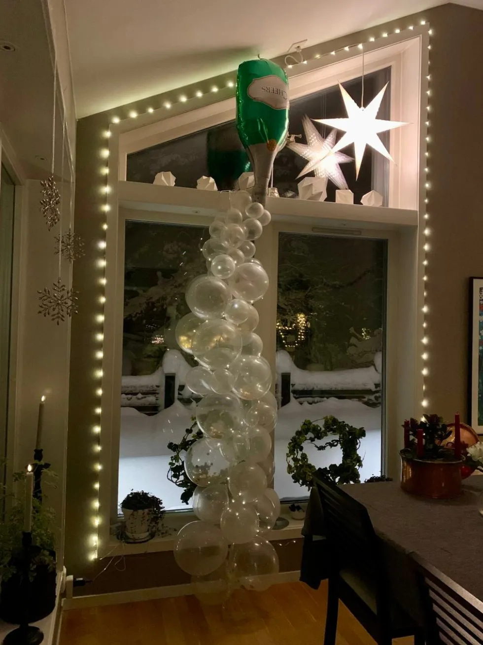 Ilmapallokaari Setti Samppanjapullo