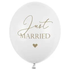 Ilmapallot Just Married Pure White