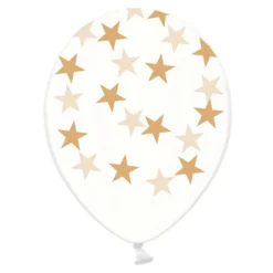 Ilmapallot Läpinäkyvät Kultatähdillä