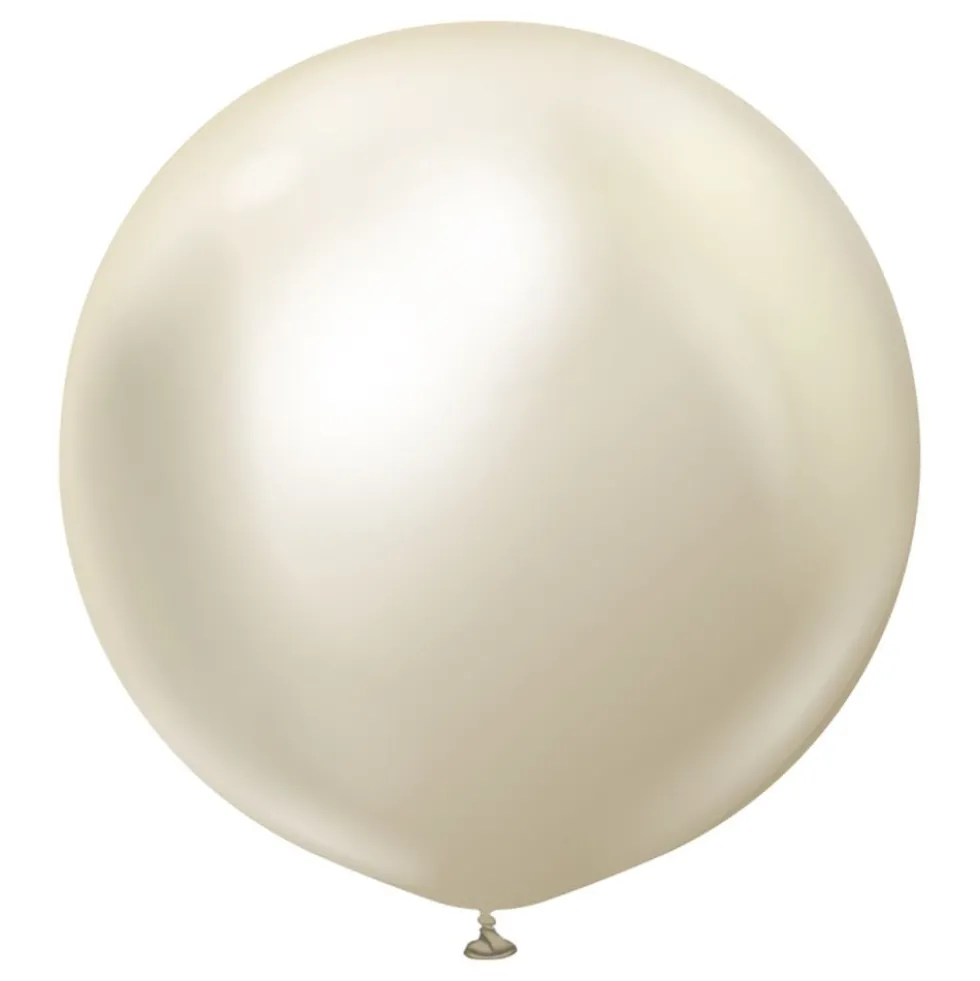 Ilmapallot Professional Jättimäiset White Gold Chrome