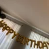 Ilmapalloviirinauha Happy Birthday Kulta