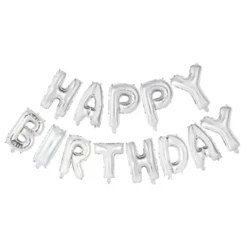 Ilmapalloviirinauha Happy Birthday Hopea