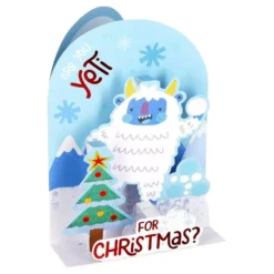 Joulukortti Pop-Up Are You Yeti For Christmas