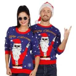 Joulupaita Rocking Santa Merry Christmas
