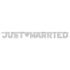 Just Married Kirjainnauha Hopeinen