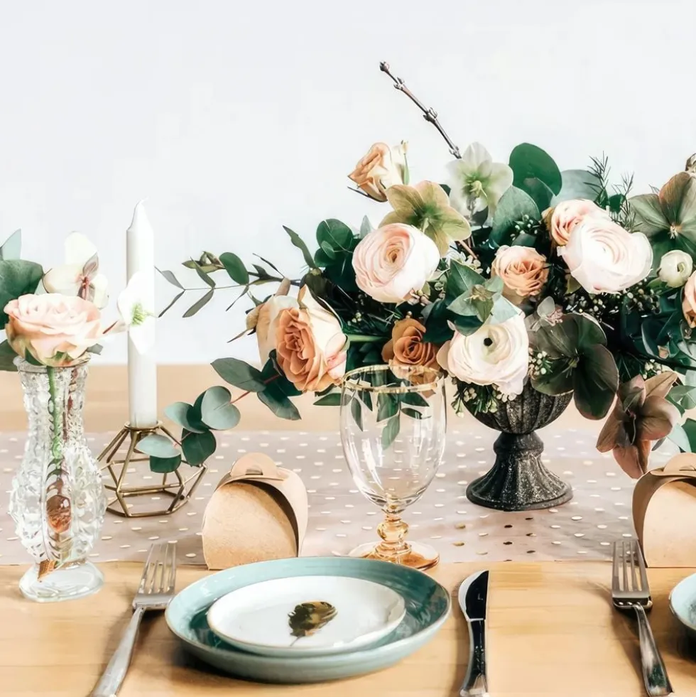 Kaitaliina Organza-kangas Pilkullinen Valkoinen/Kulta