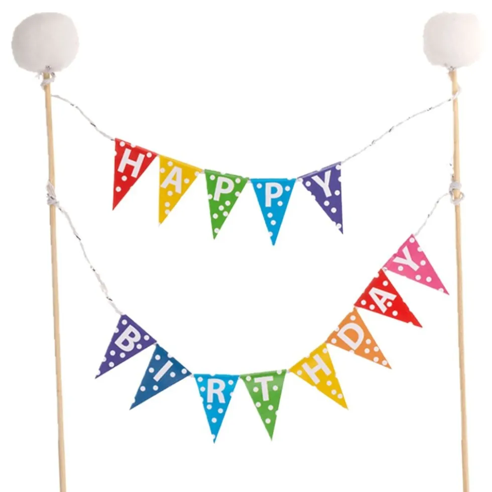 Kakkukoriste Happy Birthday Viiri