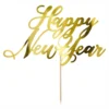 Kakkukoriste Happy New Year Kulta Metallic