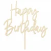 Kakkukoriste Puuta Happy Birthday