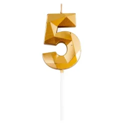 Kakkukynttilä Numero Timantti Kulta