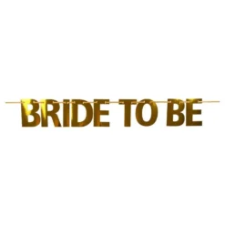 Kirjainviirinauha Bride To Be Kulta Metallic
