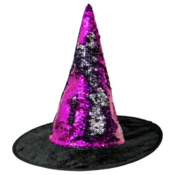Käännettävä Noitahattu Paljeteilla Violetti/Hopea