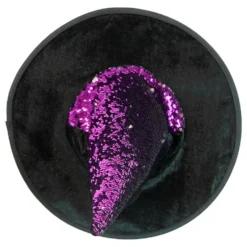 Käännettävä Noitahattu Paljeteilla Violetti/Hopea