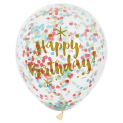 Konfetti-ilmapallot Moniväriset Happy Birthday