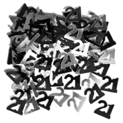 Konfetti Musta/Hopea 21