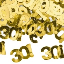 Konfetti Numero 30 Kulta Metallic