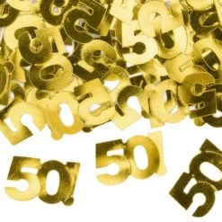 Konfetti Numero 50 Kulta Metallic