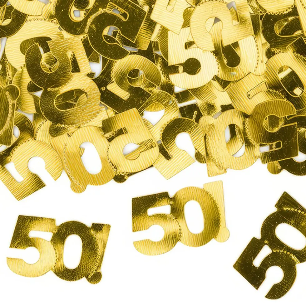 Konfetti Numero 50 Kulta Metallic