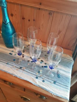 Konfetti Pilkut Sininen/Hopea