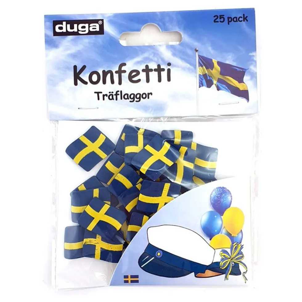 Konfetti Ruotsin Lippu Puuta