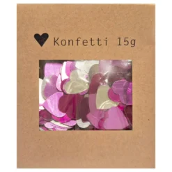 Konfetti Vaaleanpunaiset ja Punaiset Sydämet