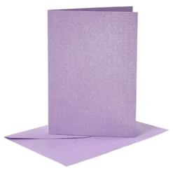 Kortit Kirjekuorilla Violetti Kimaltava