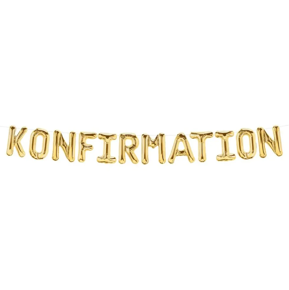 Kultainen konfirmaatioilmapalloviirinauha