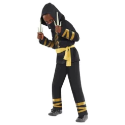 Kultainen Ninja Lasten Naamiaisasu