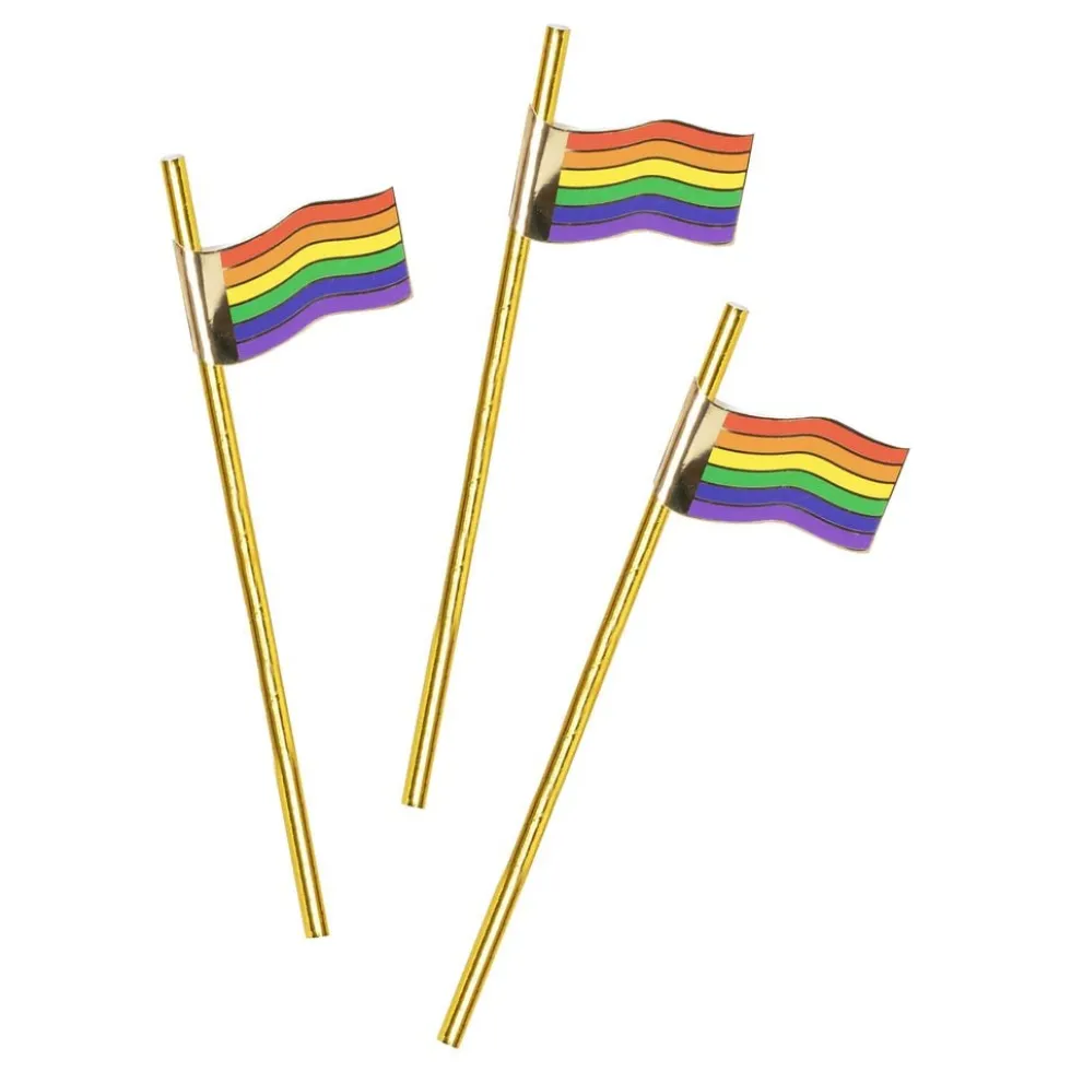 Kultaiset Pride-lippu Juomapillit