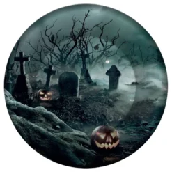 Kyrkogårdi halloweenpahvilautaset