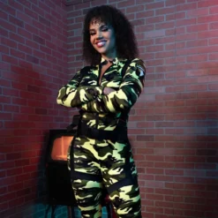 Laskuvarjojääkäri Catsuit Deluxe Naamiaisasu