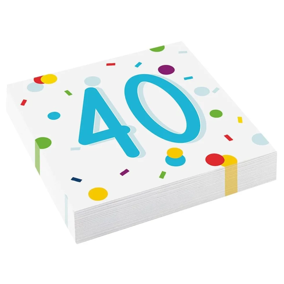 Lautasliinat Confetti Birthday 40