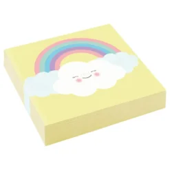 Lautasliinat Rainbow & Cloud Keltainen