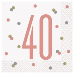 Lautasliinat 40 Valkoinen/Ruusukulta
