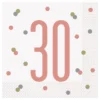 Lautasliinat 30 Valkoinen/Ruusukulta