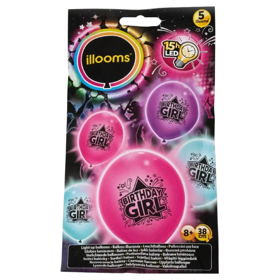 LED-ilmapallot Birthday Girl