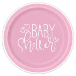 Leipälautanen Baby shower Vaaleanpunainen