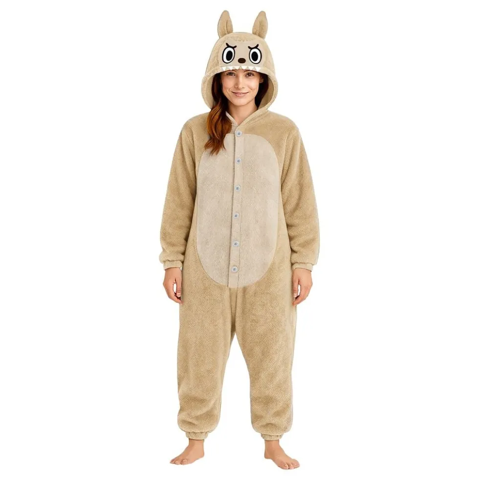 Lulu Monster Beige Onesie Naisten Naamiaisasu
