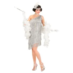 20-luvun Flapper Mekko Hopea Naamiaisasu