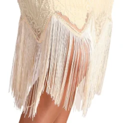 1920-luvun Gatsby Elfenben Naamiaisasu Deluxe