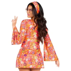 60-luvun Hippie Deluxe Naamiaisasu