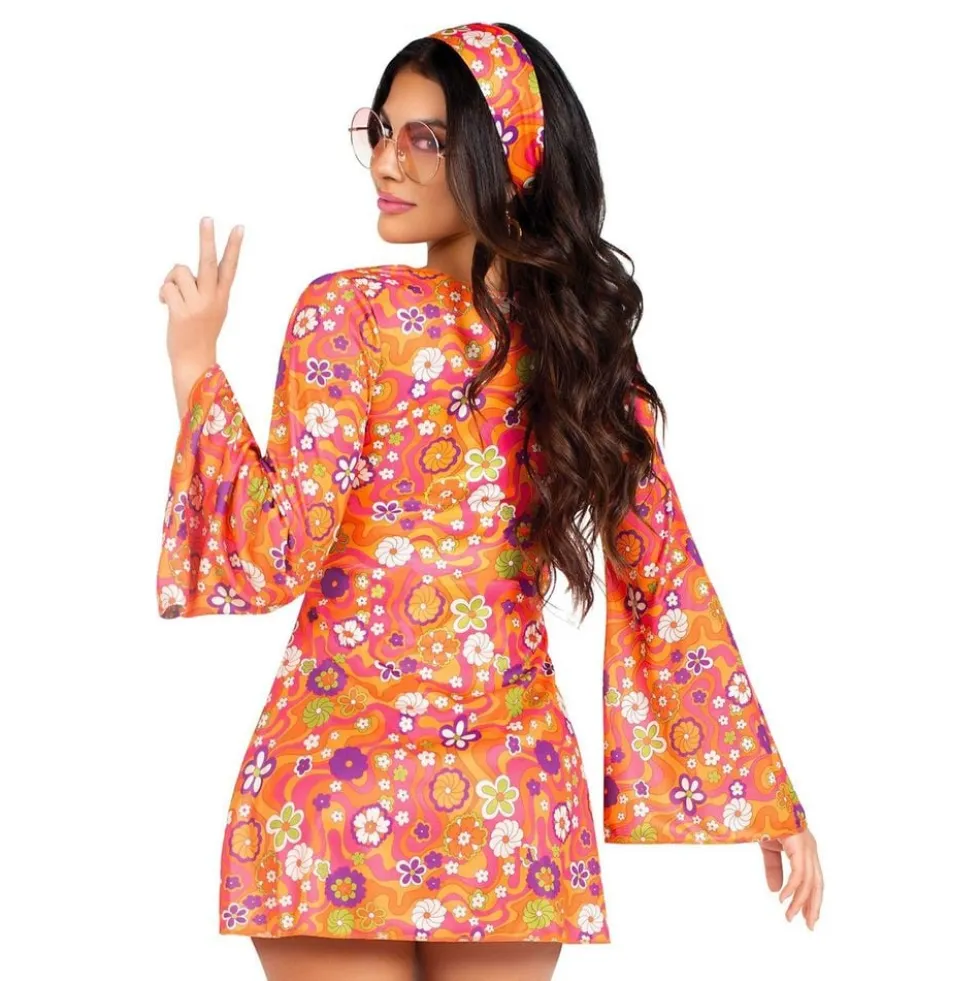 60-luvun Hippie Deluxe Naamiaisasu