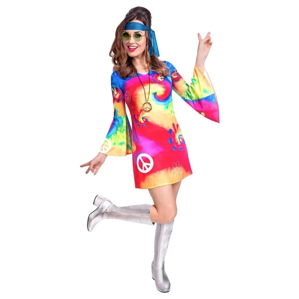 60-luvun Hippi Mekko Naamiaisasu