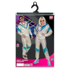 80-luvun Holografinen Verryttelypuku Naamiaisasu