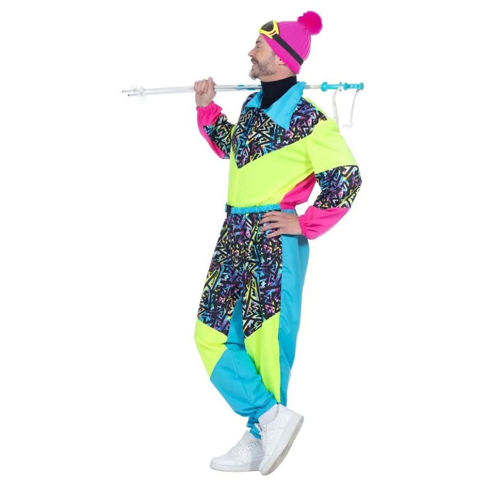 80-luvun Neon Hiihtohaalari Naamiaisasu