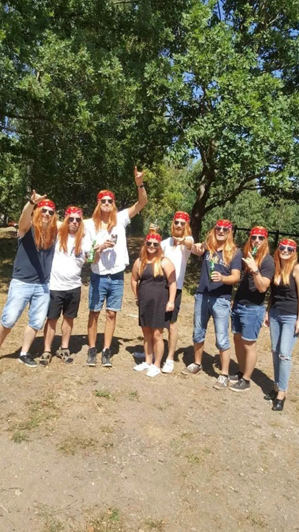 90-luvun Rokkari Peruukkisetti