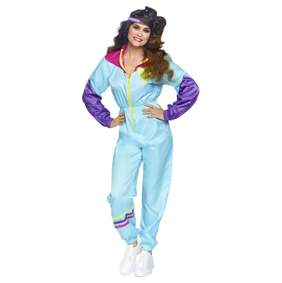 80-luvun Treeniasu Jumpsuit Deluxe Naamiaisasu