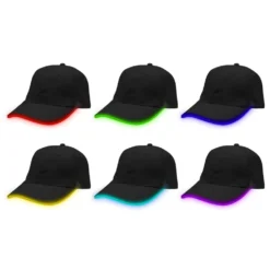 Lysande LED-lippis Musta